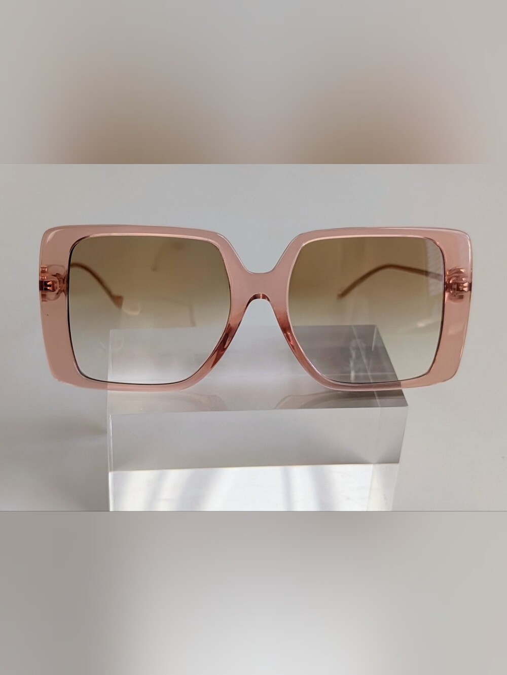 Tory Burch TY7205D Oversized Square Pink Gradient Sunglasses 56mm NIB - Picture 6 of 15